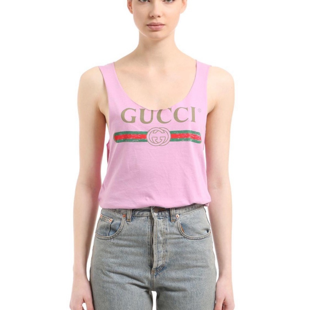Gucci logo tank sz small